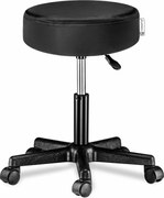 BONI görgős puff, Ø35cm, fekete Casaria