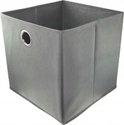 Összecsukható Textil Tároló Doboz 31x31x31cm Szürke Rendszerező