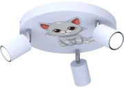 Gyerek spotlámpa FUN 3xGU10/8W/230V kék/macska