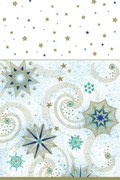 Karácsonyi Stars and Twirls papír asztalterítő 120x180 cm