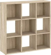 Könyvespolc 9 Rekeszes Tölgy Színben CATCHY 91 cm Belföldi Raktárról