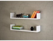 KÉSZLET 2x Fali polc IRIS 14,5x63 cm fehér