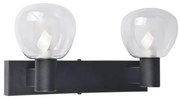 Fürdőszobai fali lámpa POLA 2xG9/5W/230V IP44 fekete/átlátszó