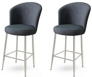 Alte Anthracite bárszék szett, 2 db, 2 db