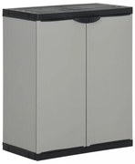 szürke és fekete kerti PP szeméttároló 68 x 40 x 85 cm