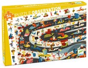 Megfigyeltető puzzle - Állati autóverseny, 54 db-os - Car rally