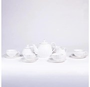 Fehér porcelán kávészett, 15 részes