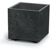 SIERRA SQUARE BETON EFFECT virágtartó 38,5 cm ,fekete, M