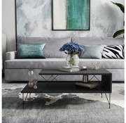 LOIRE konferenciás asztal 40x100 cm, antracit színű