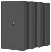 Set 4x fém iratszekrény JAN H, 900 x 1950 x 400 mm, antracit
