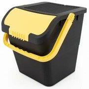 Practic szelektív hulladékgyűjtő szemetes, 35 l,sárga fedéllel