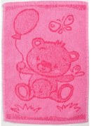 Gyerek törölköző BEBÉ mackó rózsaszín 30x50 cm