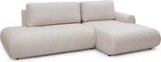 Lotulis L II sarokkanapé ágyfunkcióval jobb oldali - krém vízlepergető kötött Blur 01