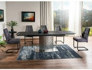 Moncler bővíthető étkezőasztal fekete 160-240 cm