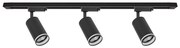 PIPE sínes rendszerbe szerelhető spotlámpa, 3x GU10/10W/230V, fekete