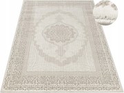 Nappali Szőnyeg Mandala Bézs Krém Arany Dísz Sűrű Allora 180x270 cm