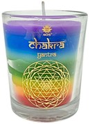Arome Votiv gyertya 60 g, üvegben, 7 csakra,szantálfa