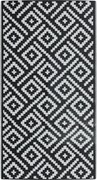vidaXL kültéri szőnyeg ARAKIL fekete-fehér 80x150 cm PP
