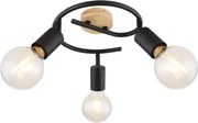 Beltéri karos spotlámpa e27 3x40w fekete pablo