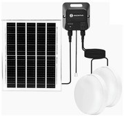 Aigostar - LED Napelemes lámpa 2xLED/70W/12V 12000 mAh 6500K átm. 20,5 cm