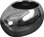 Kerámia kaspó váza Piano D 22x17 H14 ezüst