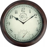 Kültéri falióra hőmérővel 30,5 cm Kerek Esschert Design