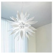Ideal Lux - LED Csillár zsinóron LEAVES 12xG9/3W/230V átm. 80 cm fehér