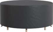 Outsunny kerek teraszbútor-huzat – 420D vízálló Oxford, UV30+ védelem, kerek asztalokhoz és egymásra rakható székekhez Ø214×70 cm, fekete | Aosom