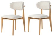 Lionte White and Light Oak étkezőszék szett, 2 db