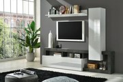 Hamburg TV állvány fehér, oxidált 219 cm