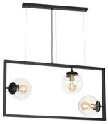 Klausen 103002 - Csillár zsinóron REY 3xE27/7W/230V fekete