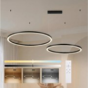 Brilagi - LED fényerőszabályozható kábeles csillár PORTOFINO LED/98W/230V fekete + távirányítóval