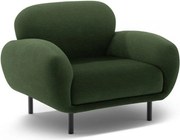 Zöld buklé fotel Poppy – Micadoni