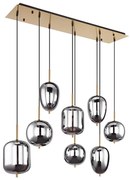 Globo 15345-8MM - Csillár zsinóron BLACKY I 8xE14/40W/230V