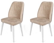 Alfa Beige and White étkezőszékek, 2 db