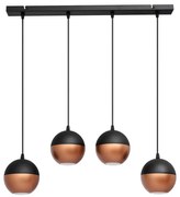 LED Csillár zsinóron MIDWAY 4xGU10/4,8W/230V fekete/réz