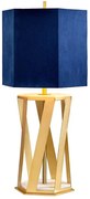 Elstead APOLLO-TL - Asztali lámpa APOLLO 1xE27/60W/230V arany/kék