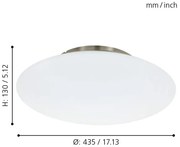 Eglo 97811 - LED RGB fényerőszabályozható mennyezeti lámpa FRATTINA-C LED/27W/230V