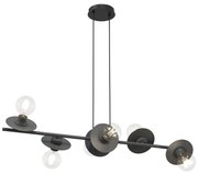 Csillár zsinóron TOKEN 6xE27/15W/230V fekete