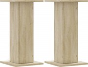 vidaXL 2 db sonoma tölgy színű szerelt fa hangszóróállvány 30x30x60 cm