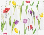 Goldea teflonbevonatú reggeliző alátét - színes tulipánok - 2db 30 x 40 cm