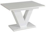 Clark étkezőasztal 120 cm fehér gloss glamour