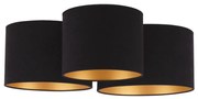 Duolla - Mennyezeti lámpa ROLLER TRIO 3xE27/60W/230V fekete/arany