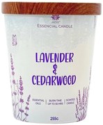 Arome Lavender & Cedarwood gyertya üvegben, fém fedéllel 255g