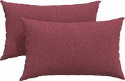 vidaXL Kanapé párnák 2 pcs Bordó 50 x 30 cm szövet