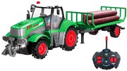Új Rc Távirányítós Traktor Utánfutóval 3.7V Lítium Akku plusz töltő 42 Cm teljes hossz Fa Szállító Kombájn Maszóró Választható