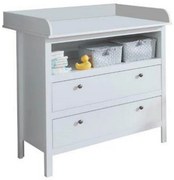 OLJE 2S pelenkázóasztallal ellátott komód, fehér