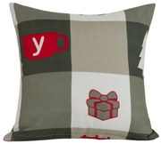 Mikroszálas párnahuzat CHRISTMAS SOCKS 45x45 cm, zöld