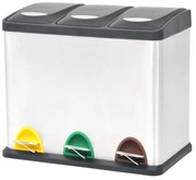 rozsdamentes acél lábpedálos szelektív szemeteskuka 24 L