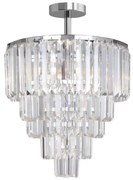 Zuma Line FC17106/6+3+1-CHROME+CL - Felületre szerelhető csillár AMEDEO 10xE14/40W/230V króm